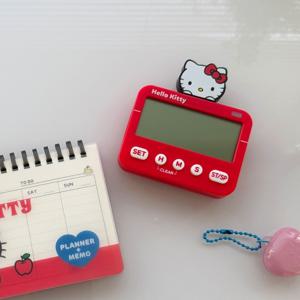 헬로키티 스터디 공부 스톱워치 타임 워치 시계 타이머 무소음