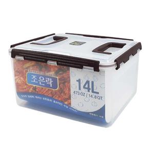 조은락 탱크 투명 핸들 밀폐용기 손잡이 김치통 김장통 14L