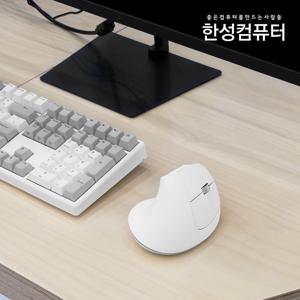 VM100 V2 OfficeMaster 듀얼무선 버티컬마우스 (화이트) 마우스패드 증정