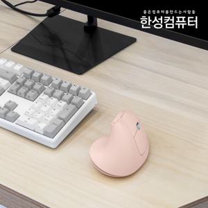 VM100 V2 OfficeMaster 듀얼무선 버티컬마우스 (핑크) 마우스패드 증정