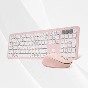 BKM500 듀얼 무선 키보드마우스 세트 (핑크)