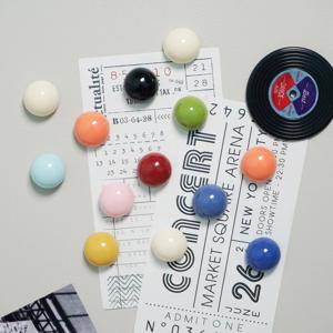 세미볼 파스텔 원형 냉장고자석 5P 세트 (랜덤)
