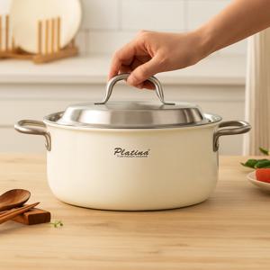 크림 스텐냄비 통3중 인덕션 냄비 라면 찌개 곰국 젖병 열탕 멀티팟