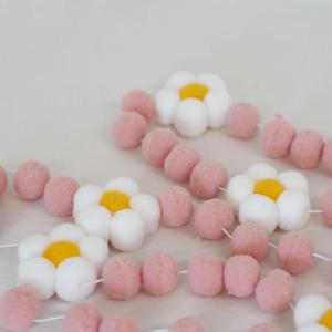 꽃 폼폼 줄 가랜드