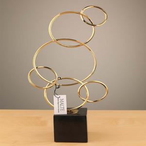 [리퍼] 인도 핸드메이드 데스크장식 고리형 골드 스톤 인테리어 오브제 말티 링즈