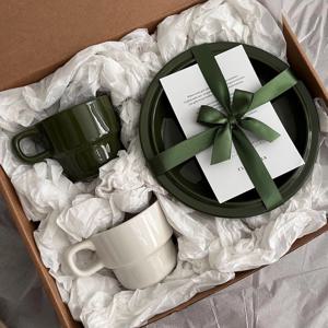 세린글로우 머그컵+접시 2인 세트 집들이선물 신혼부부 결혼 돌잔치 답례품