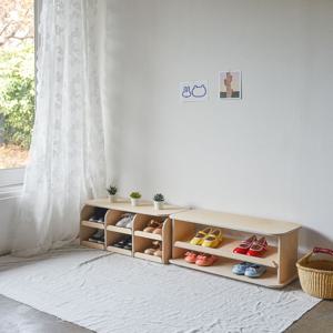 아기 신발장 현관 벤치 2단 선반 타입