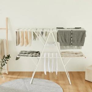 양날개 투웨이 빨래건조대 메쉬형