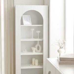 아늑 템바 슬림 D318 키큰수납장 LED조명 5단 장식장 진열장 수납장 E0등급