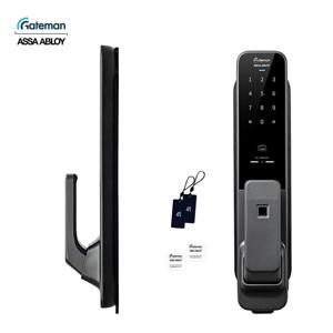 셀프설치 GP-900D 1초잠김 1초열림 후크타입 지문인식 푸시풀도어락  음성안내