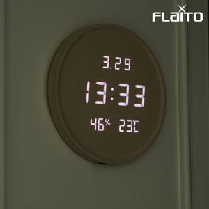 플라이토 무선 루나 온습도 와이파이 LED 벽시계