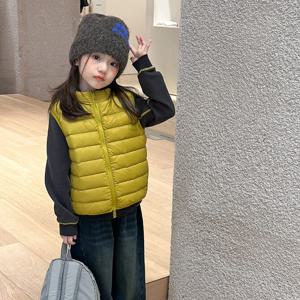 심플 경량 다운 패딩 조끼 R15685