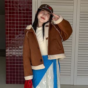 리노 스웨이드 뽀글이 후드 자켓 R15671