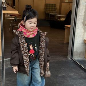 레오파드 퍼 야상 점퍼 R15751