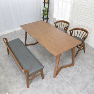 원목식탁 루미 고무나무원목 1400 4인용 식탁세트 믹스형