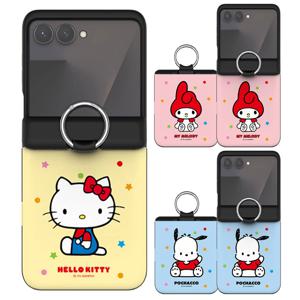 산리오 위켄드 오토홀드 힌지보호 핑거링 카드 범퍼 케이스 갤럭시Z플립7 포차코 시나모롤