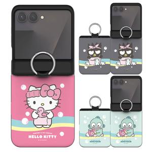 산리오 버블 오토홀드 힌지보호 핑거링 카드 범퍼 케이스 갤럭시Z플립7 한교동 배드바츠마루