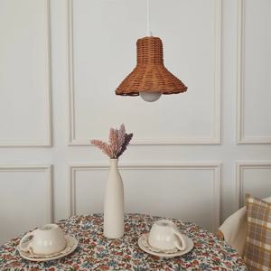 발리 핸드메이드 클래식 라탄 등 갓 감성 캠핑