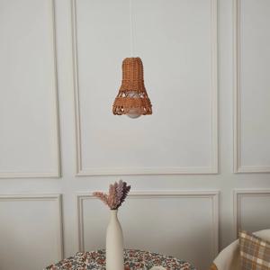 발리 핸드메이드 홀쭉한 라탄 등 갓 감성 캠핑