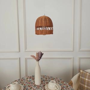 발리 핸드메이드 뚱뚱한 라탄 등 갓 감성 캠핑