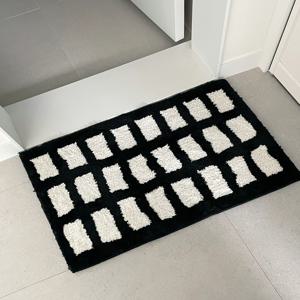 블랙앤화이트 브릭 발매트