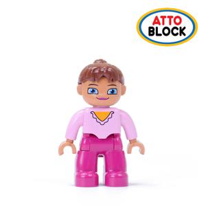 호환 유아블럭 사람피규어 엄마핑크 (C006wg)