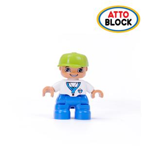 호환 유아블럭 사람피규어 초록모자소년 (C001wg)
