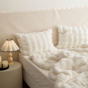 울트라 웜 밍크 퍼 초극세사 베개커버 2color