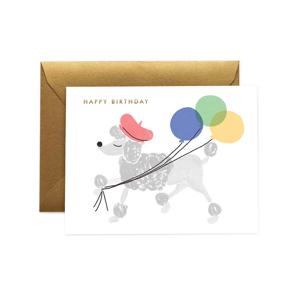 French Poodle Birthday Card 생일 카드