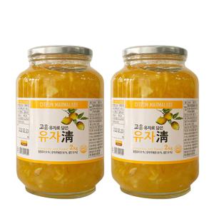 전남 고흥 유자청 유자차 농축액 엑기스 청 음료 베이스 2kg 2개