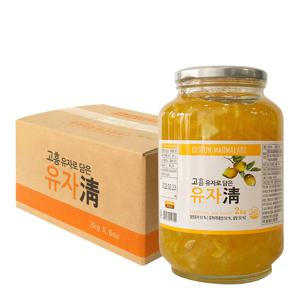 전남 고흥 유자청 유자차 농축액 엑기스 청 음료 베이스 2kg 1박스(6개입)