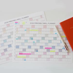 2026 A4 한장 연간 연력 달력 계획표 포스터