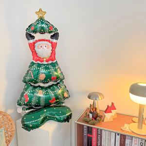 대형 산타 트리 풍선 크리스마스 소품 장식 데코 용품 홈 파티