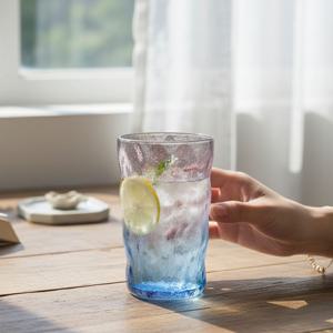 투톤 그라데이션 컬러 아이스 글라스 유리컵 하이볼잔 맥주잔 350ml 2P SET