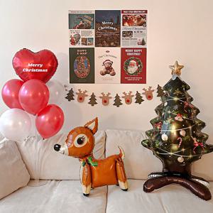 크리스마스 A4 포스터 풍선 세트 가랜드 데코 파티 용품 소품 장식
