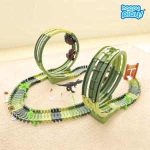 해피플레이 공룡대탐험 다이노트랙 익스트림 360도 레일 장난감 자동차