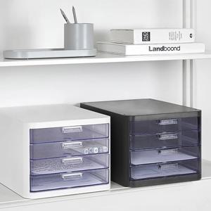 클리어 멀티 캐비넷 4단 서류함 서류정리함