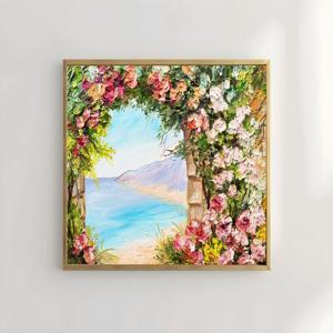 인테리어 잔잔한 풍경화 감성 캔버스 그림 액자 포스터 꽃의문 풍수 재물