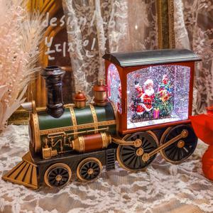 캐롤 8곡 자동회전 오르골 루돌프 대신 산타의 기차 크리스마스 눈사람 워터볼 무드등