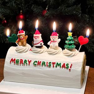 크리스마스 초 5종 세트 케이크 산타 트리 곰돌이 하트 캔들 촛불