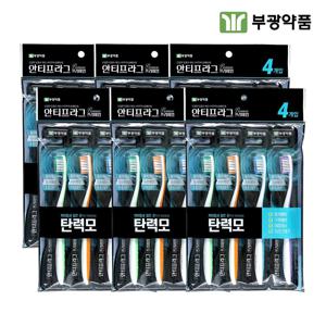 안티프라그 프리미엄 칫솔 탄력모 4p 6개