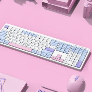 GK698 OfficeMaster 3모드 저소음 펜타그래프 키보드 코튼 캔디