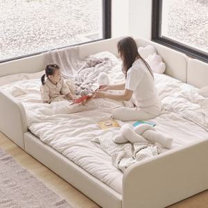 슬림 패브릭 가죽 저상형 패밀리침대 네스트형 (매트리스 선택)