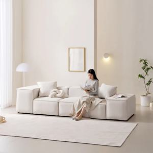 [리퍼] 모나 스텝 아쿠아텍스 3/4인용 패브릭 소파_E147