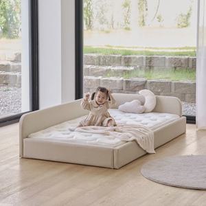 슬림 패브릭 가죽 저상형 원룸 침대 밸런스형 SS/Q (매트리스 선택)