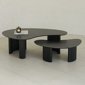 페블 블랙 세라믹 소파테이블 거실 좌식 테이블