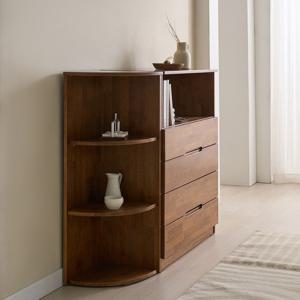 소소 원목 코너장 선반 수납장 틈새장 모서리 장식장 3단책장 책꽂이 주방수납장