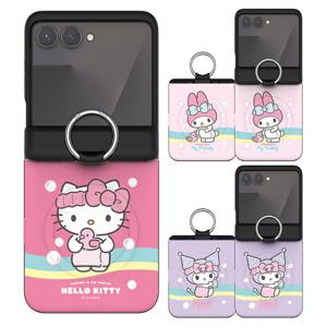 산리오 버블 맥세이프 오토홀드 힌지보호 핑거링 카드 범퍼 케이스 갤럭시Z플립7 한교동