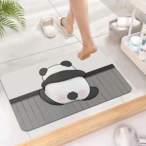 뚱팬더 뒷모습 규조토 발매트 one size