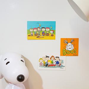 스누피 양면 포토 카드 12장 세트 인테리어 소품 이미지 엽서